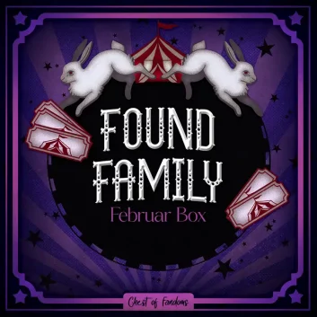 Willkommen zu unserem Chest of Fandoms -Februar- Box - Thema “Found Family“! Euch erwartet eine Hardcover Ausgabe mit exklusivem Farbschnitt. 👨‍👨‍👧‍👧