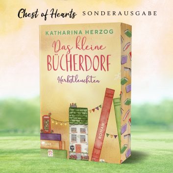 "Das kleine Bücherdorf: Herbstleuchten" - Band 3 der Das schottische Bücherdorf-Reihe von Katharina Herzog mit Farbschnitt von Giessel Design. 🍂
