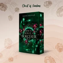 "How to Seduce a Sorcerer" von Regina Meißner mit exklusivem Farbschnitt von Giessel Design. Magisch und bittersüß – Romantasy mit Gothic Vibes. 🪄