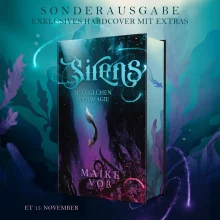 Die Romantasy "Sirens – Das Glühen der Magie" - Band 1 der Sirens-Reihe von Maike Voß als exklusive Hardcover Ausgabe mit Farbschnitt. 🧜